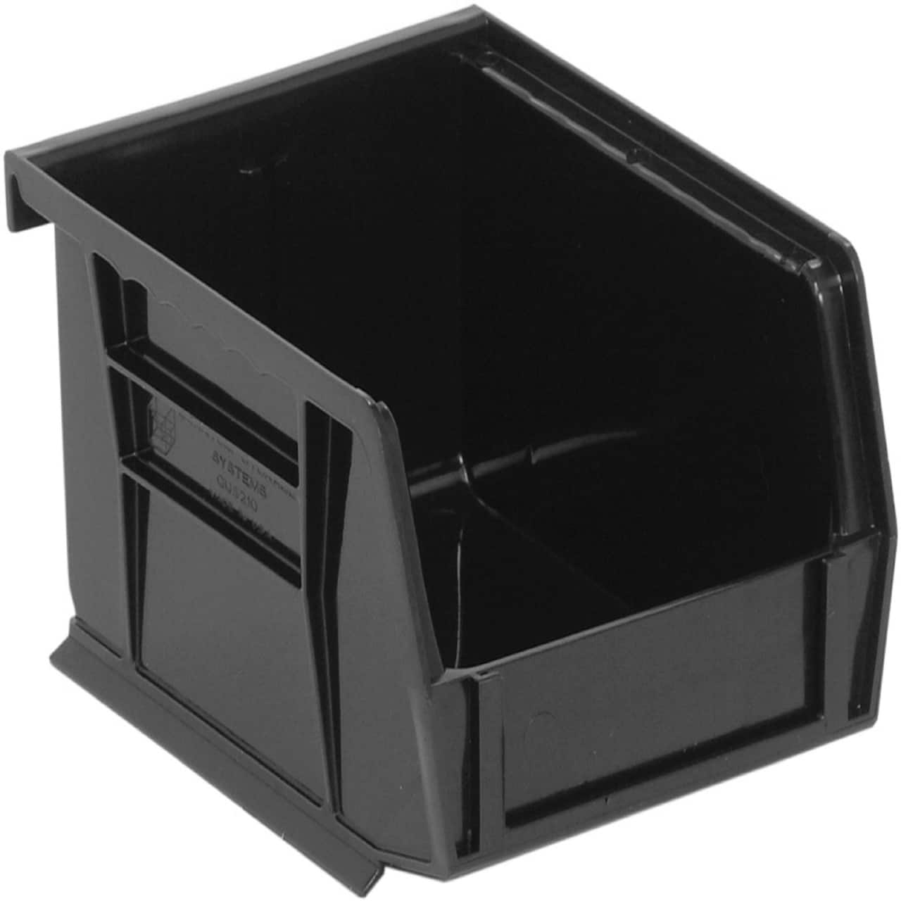 Quantum Storage Systems® Black 5.375" x 4.125" x 3" ULTRA Stack & Hang Bin